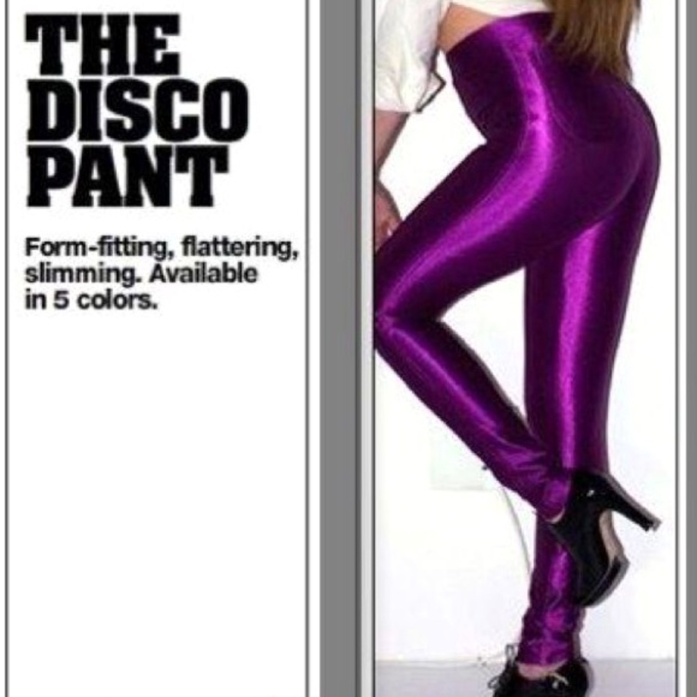 American Apparel Purple High Waisted Disco Pants - Medium